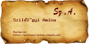 Szilágyi Amina névjegykártya